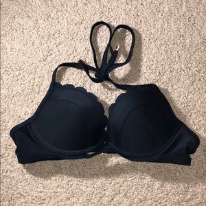 Abercrombie Push Up Bikini Top w/ Scalloped Edge